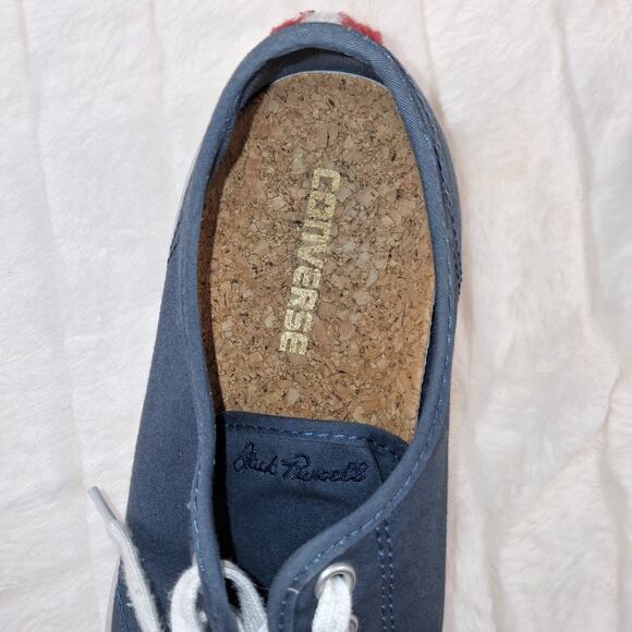 Converse Jack Purcell Men's 10 Blue Low Top Sneakers Classic Cork Insole Shoes - Picture 13 of 15